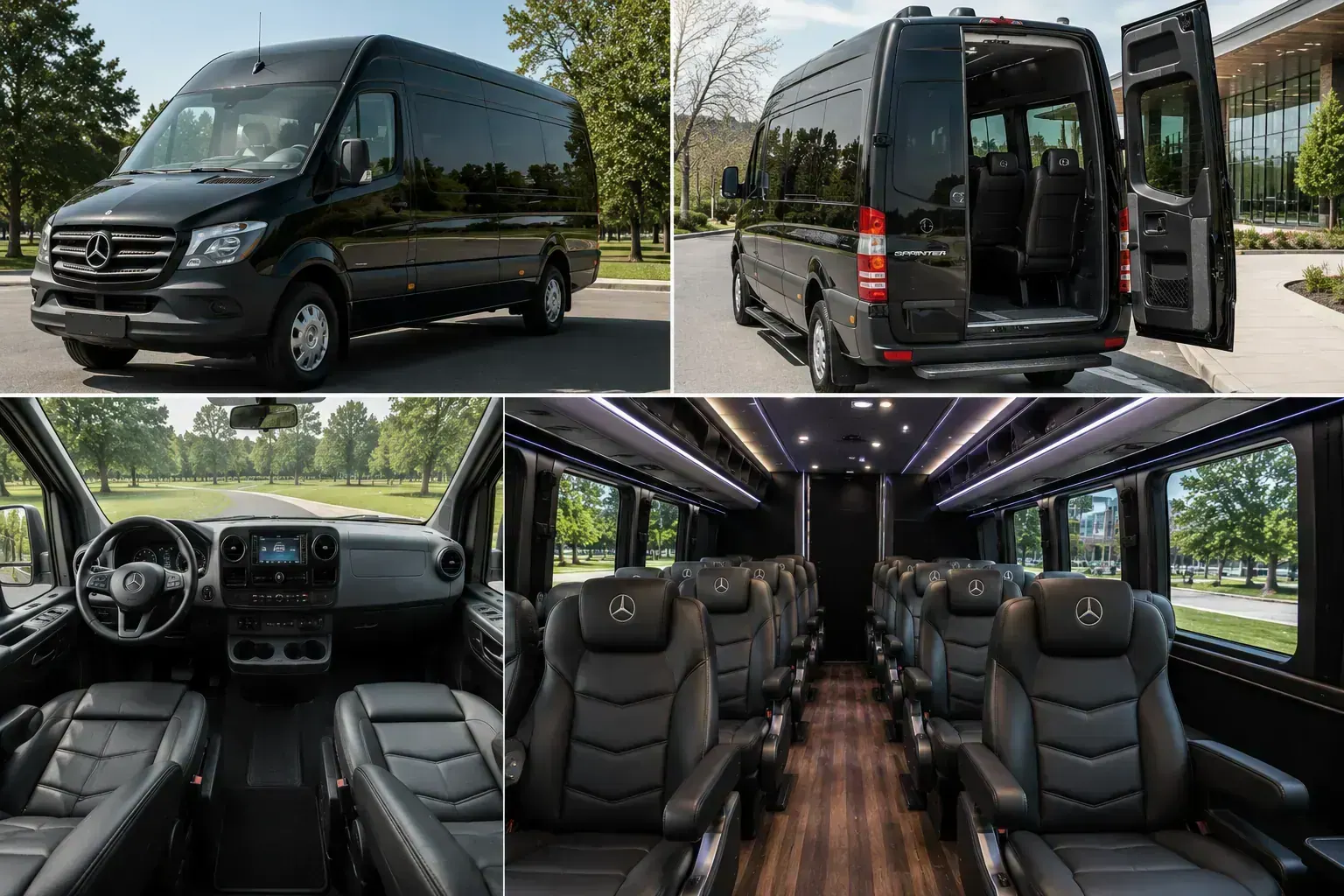 Mercedes Sprinter prepared for Nashville airport group transportation