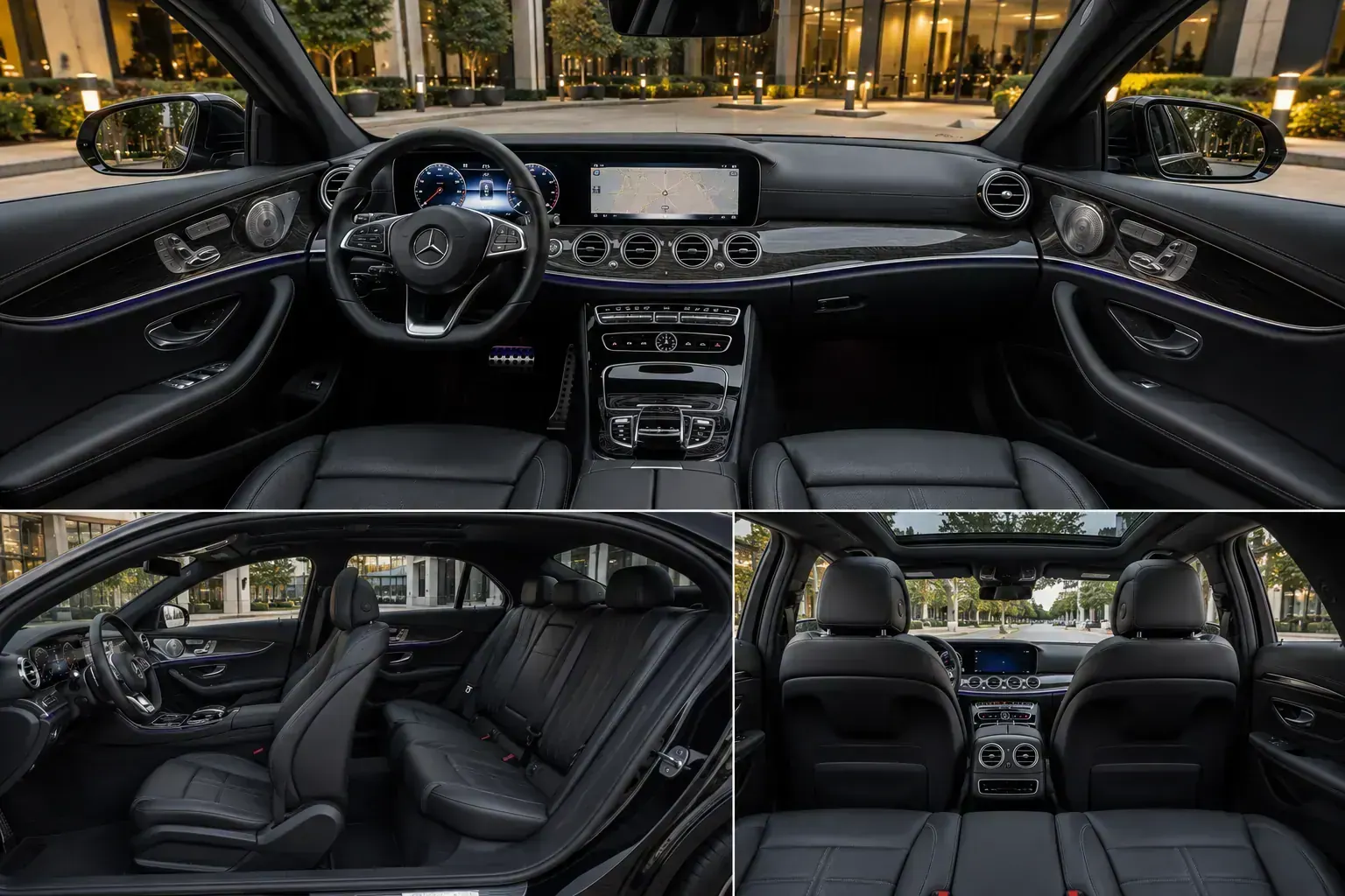 Chauffeur with a luxury Mercedes sedan in Nashville