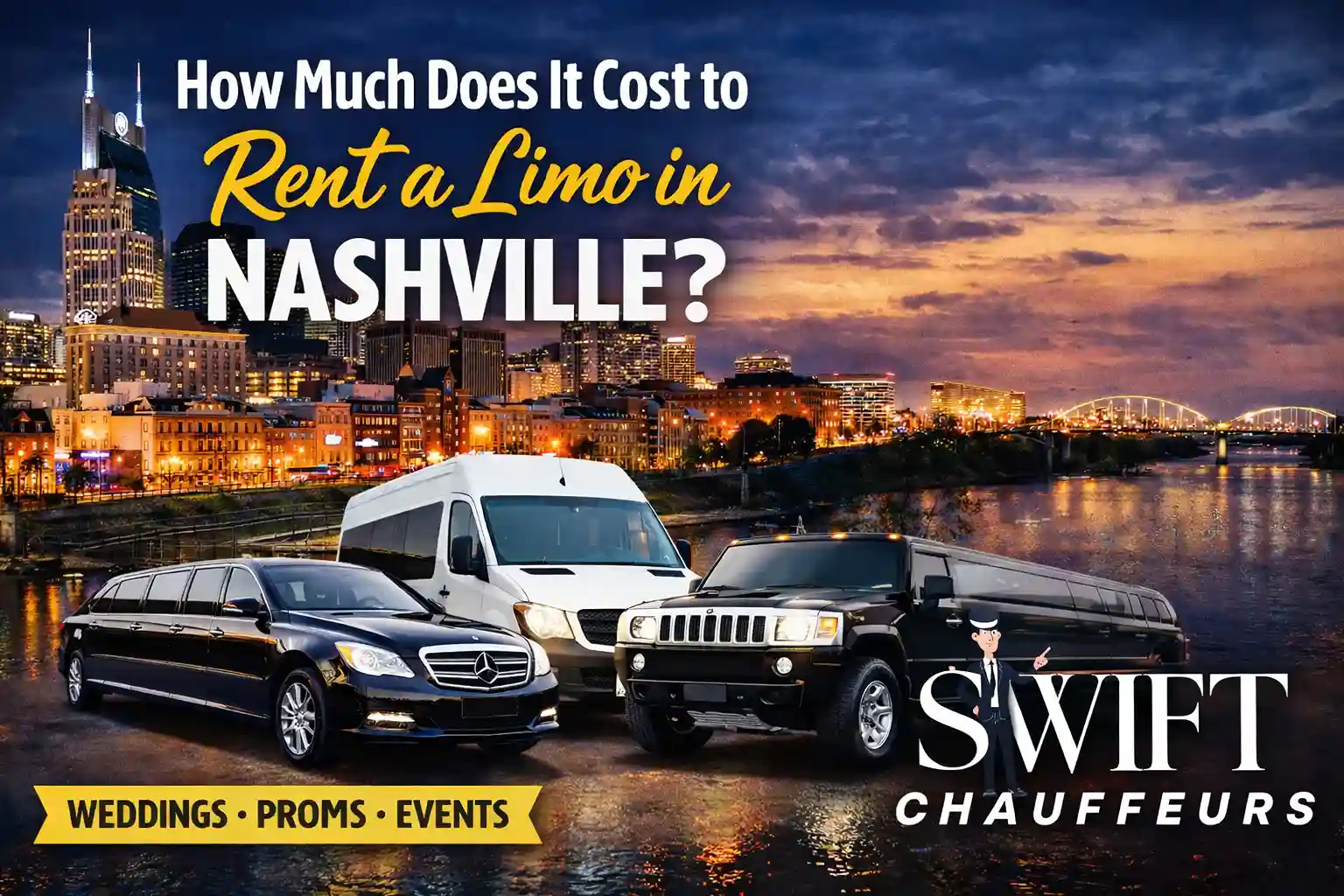 Discover how much it costs to rent a limo in Nashville, including hourly rates, vehicle types, airport transfers, wedding and prom pricing, plus hidden fees to expect.